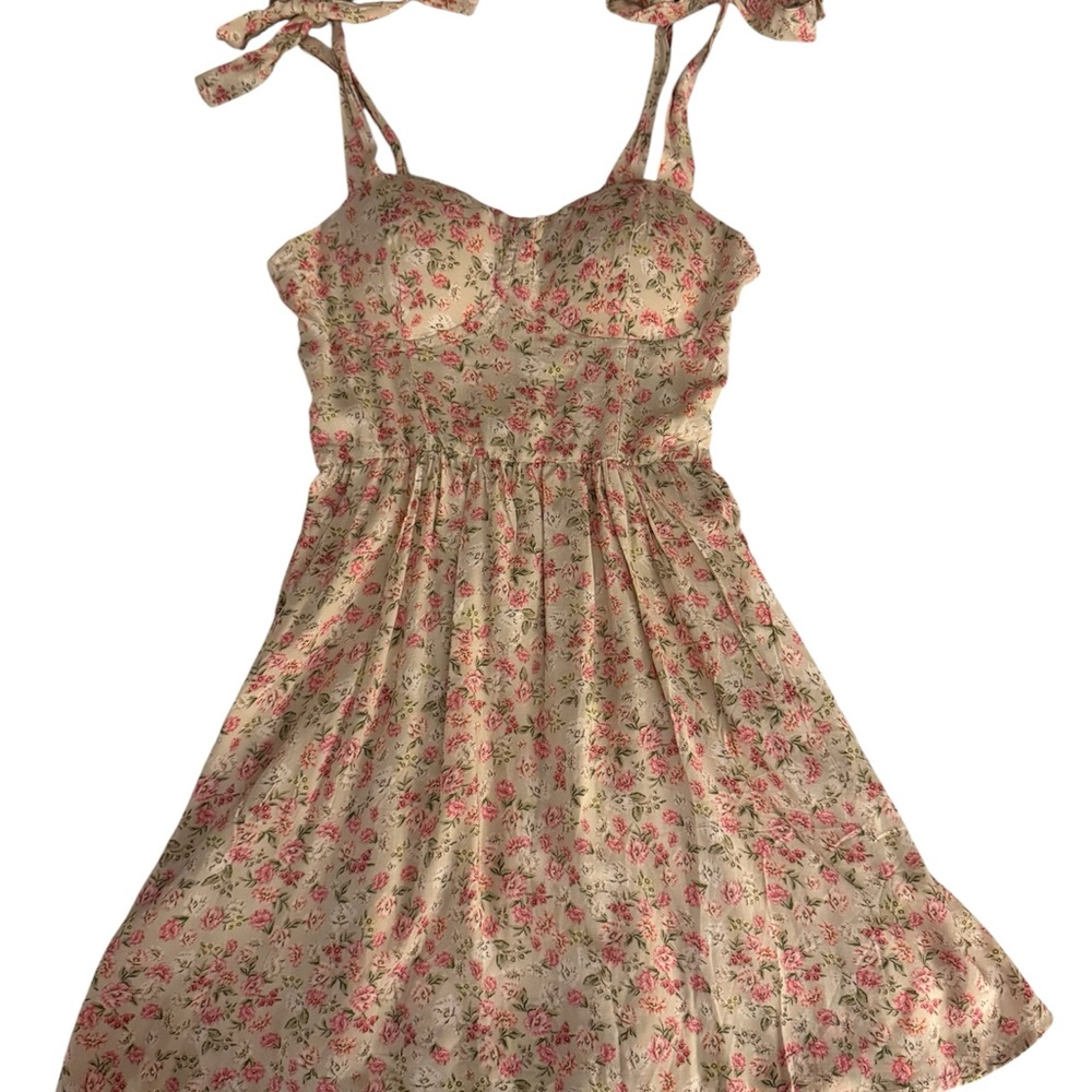 A.U.W Tan Pink Floral Women’s Dress